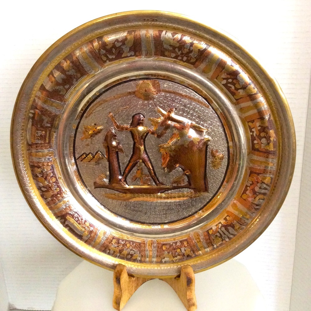Vintage 🇪🇬 Egyptian handmade wall plate